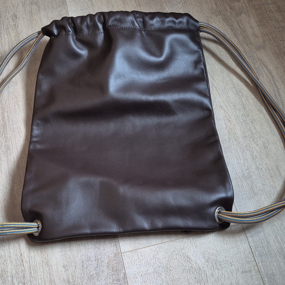 NWOT Leather Drawstring Backpack - Picture 4 of 5